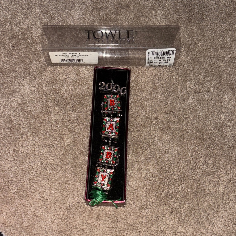 Towle Silversmith 2000 Baby Blocks Ornament!
